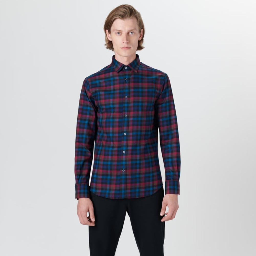 Men's Joseph Abboud Non Iron Plaid Button Down Long Sleeve‎ Size Medium NWOT